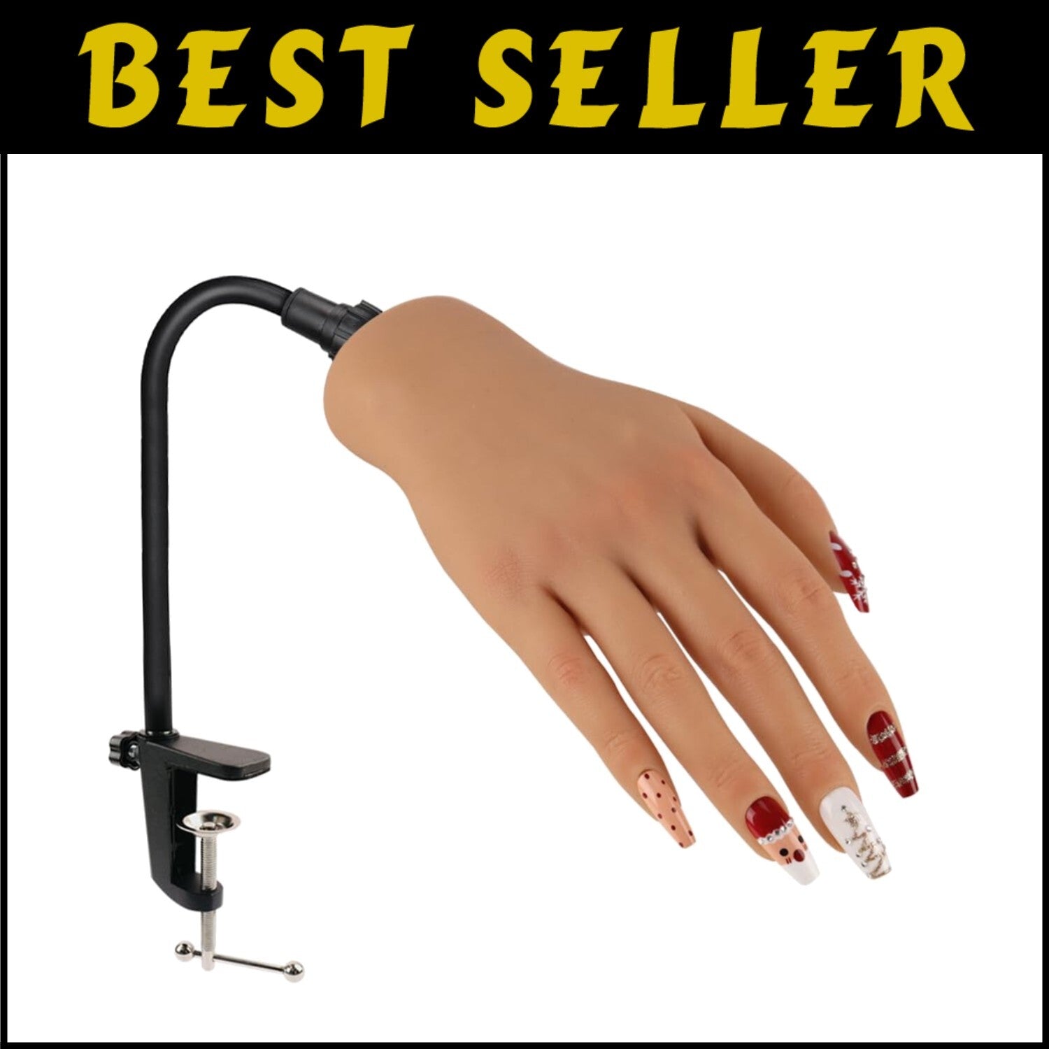 Reusable Soft Silicone Nail Training Hand: Perfect for Professional Practice