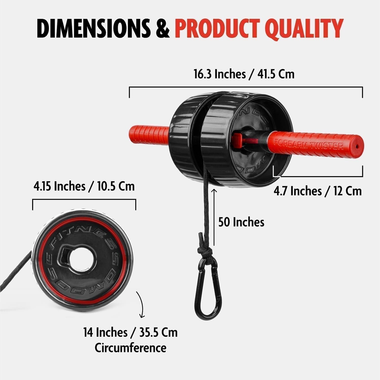 Durable Wrist Roller with Non-Slip Grip - Ideal for Strength Training & Recovery