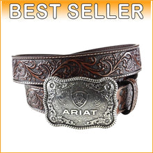 Load image into Gallery viewer, Luxury Men's Leather Belt with Embossed Floral Pattern &amp; Interchangeable Buckle