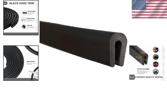 Easy Installation Black U Channel Trim Seal Rubber 320 Feet, 11/32" x 3/16"