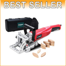 Load image into Gallery viewer, 8.5 Amp Biscuit Cutter Joiner with Tungsten Carbide Blade &amp; Dust Collection