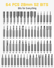 Load image into Gallery viewer, Electric Precision Screwdriver Kit with 64 Magnetic Bits - Ultimate Repair Tool