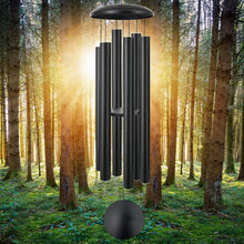 Load image into Gallery viewer, 60" Extra Large Metal Wind Chimes - Deep Tone Garden Decoration in Black