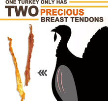 Load image into Gallery viewer, Natural Turkey Tendon Dog Treats - 1 lb Premium Chews for Healthy Medium Breeds