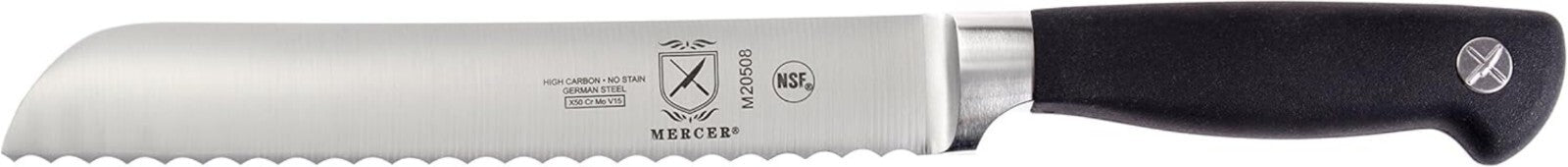 Ergonomic Genesis 5-Piece Kitchen Knife Set with 10-Inch Bread Knife and Magnet