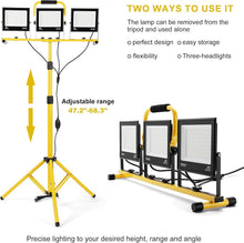 Load image into Gallery viewer, 30000 Lumen Waterproof LED Work Light with Adjustable Tripod for Professionals