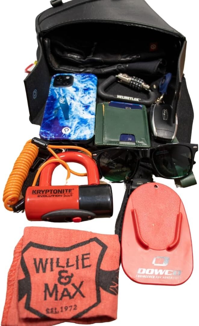 Lightweight Rigid ABS Back Motorcycle Swingarm Bag - Fits Harley & Yamaha Models