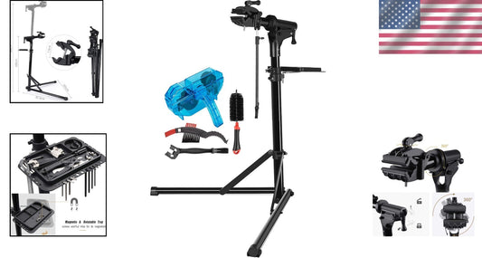360° Rotating Bike Repair Stand - Adjustable Aluminum Alloy Maintenance Rack