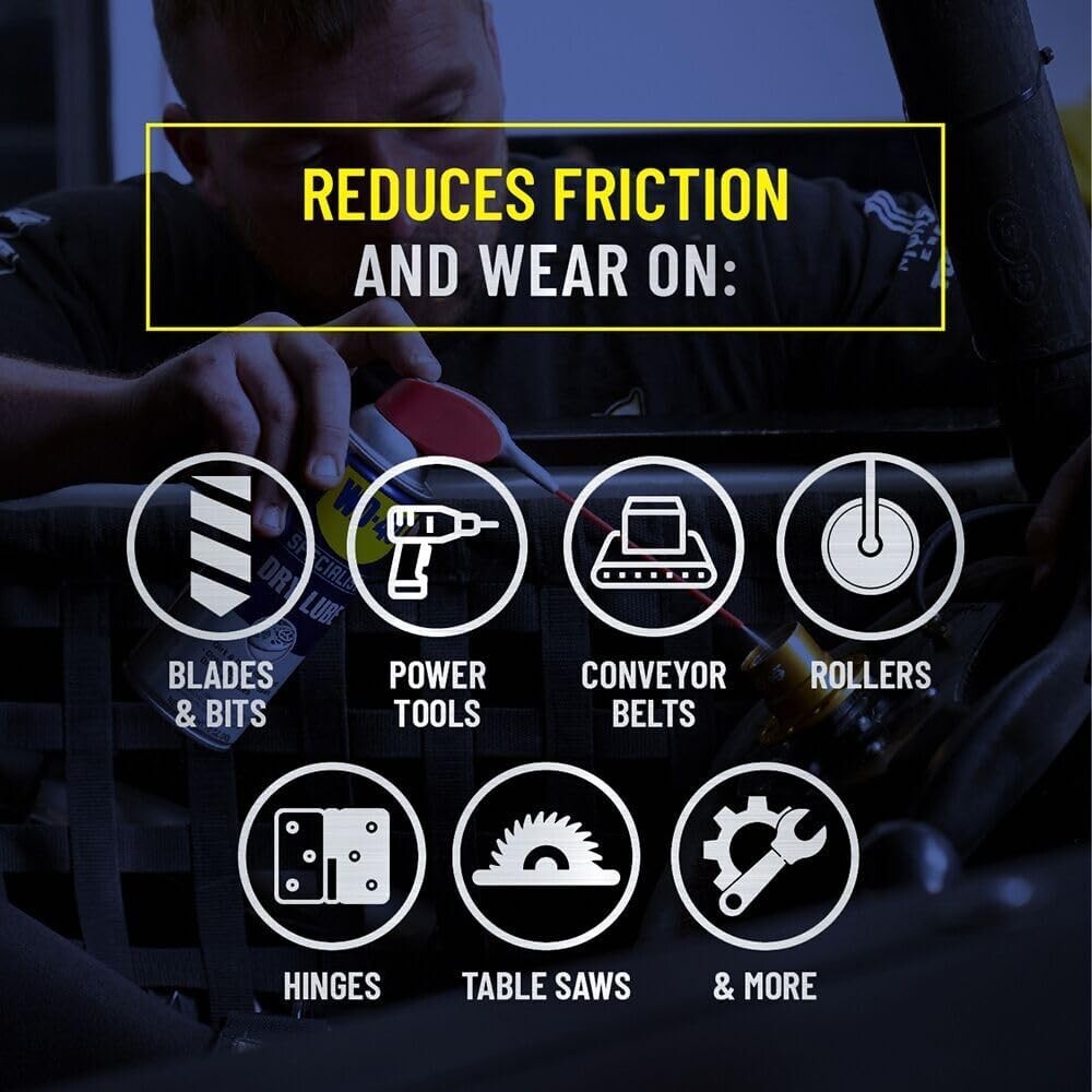 Industrial Strength PTFE Dry Lube - 10 Oz. Corrosion Protection for Tools & More