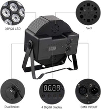 Load image into Gallery viewer, Versatile 6 Pack RGB Stage Lights - Remote Control, Hexagonal Design, 7 Modes