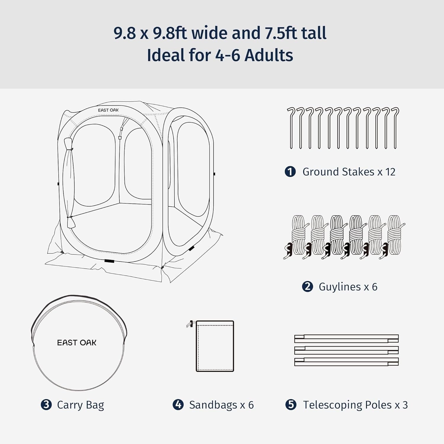 Compact 10x10 FT Pop-Up Screen Room with Carry Bag - Ideal for Family Gatherings