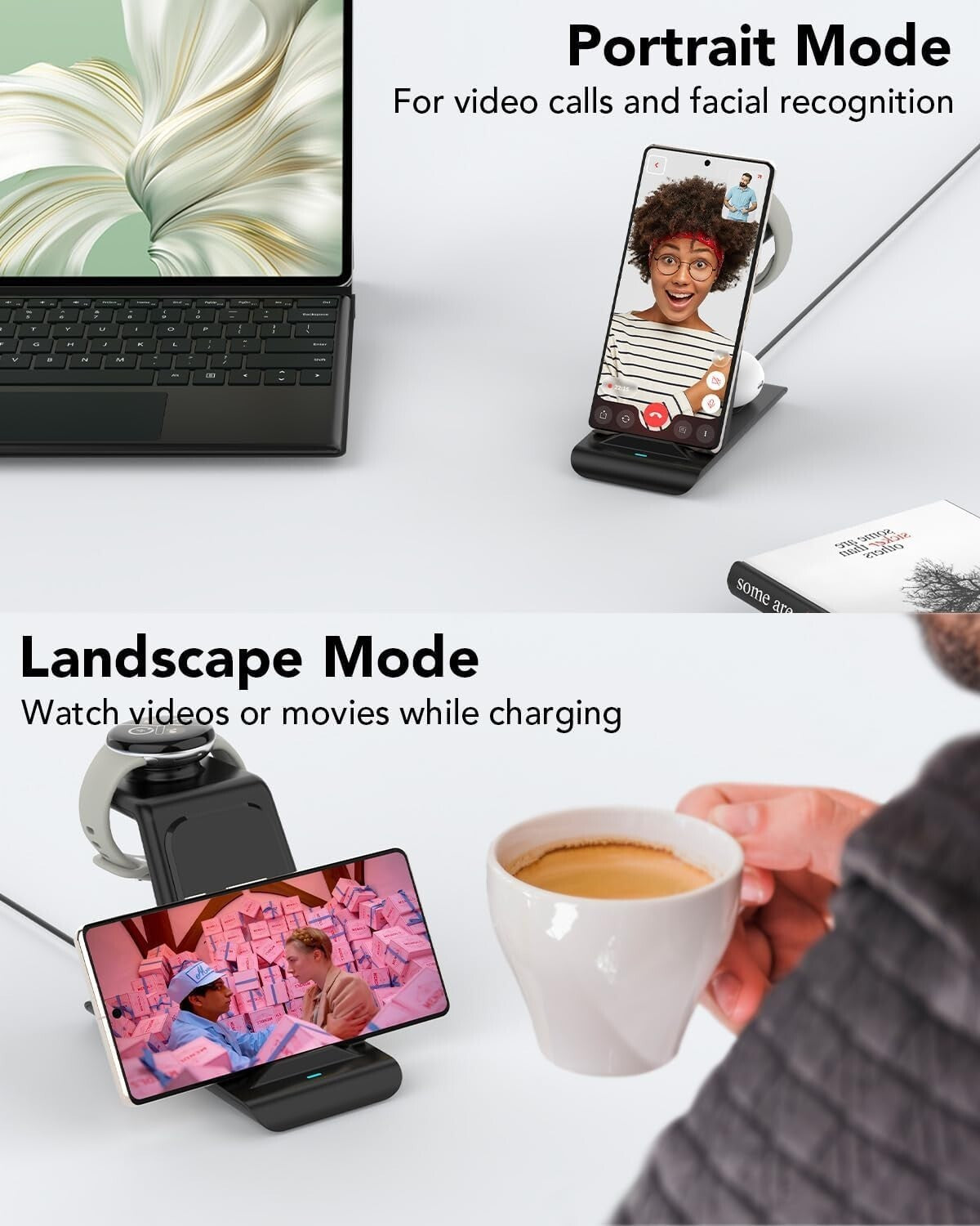 3-in-1 Wireless Charger for Pixel Watch 3/2, Buds & More - Fast Charging Station