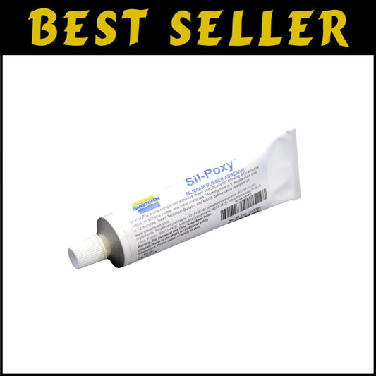 SIL-Poxy 3oz Silicone Rubber Adhesive - Strong, Skin Safe & Weather Resistant