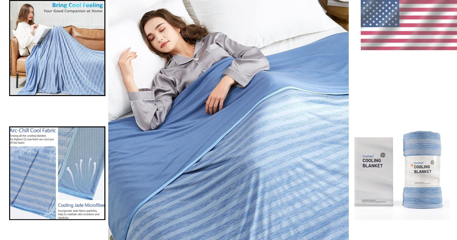 Arc-Chill 90"x90" Cooling Blanket with Uplifting Breathability for Summer