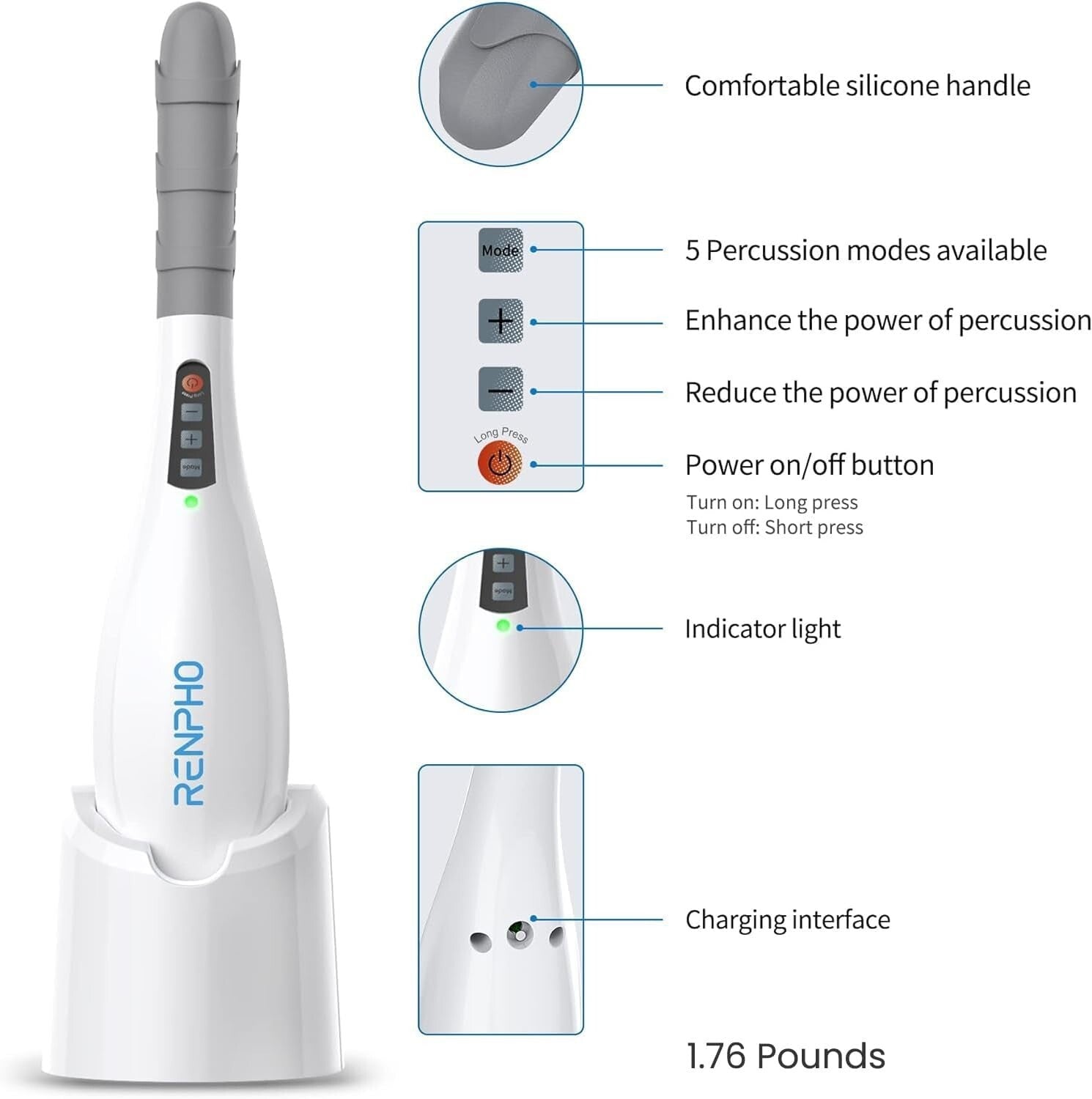Lightweight Cordless Back Massager for Effective Muscle Relaxation at Home