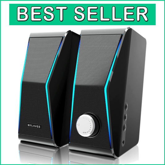 4-Unit Bluetooth HiFi Speakers with Rich Bass Diaphragms & Colorful RGB Lights