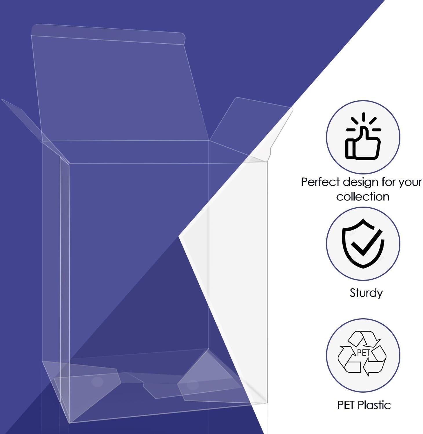 Thick Plastic 100 Pack Funko Pop Protectors - Ideal for Collectible Display