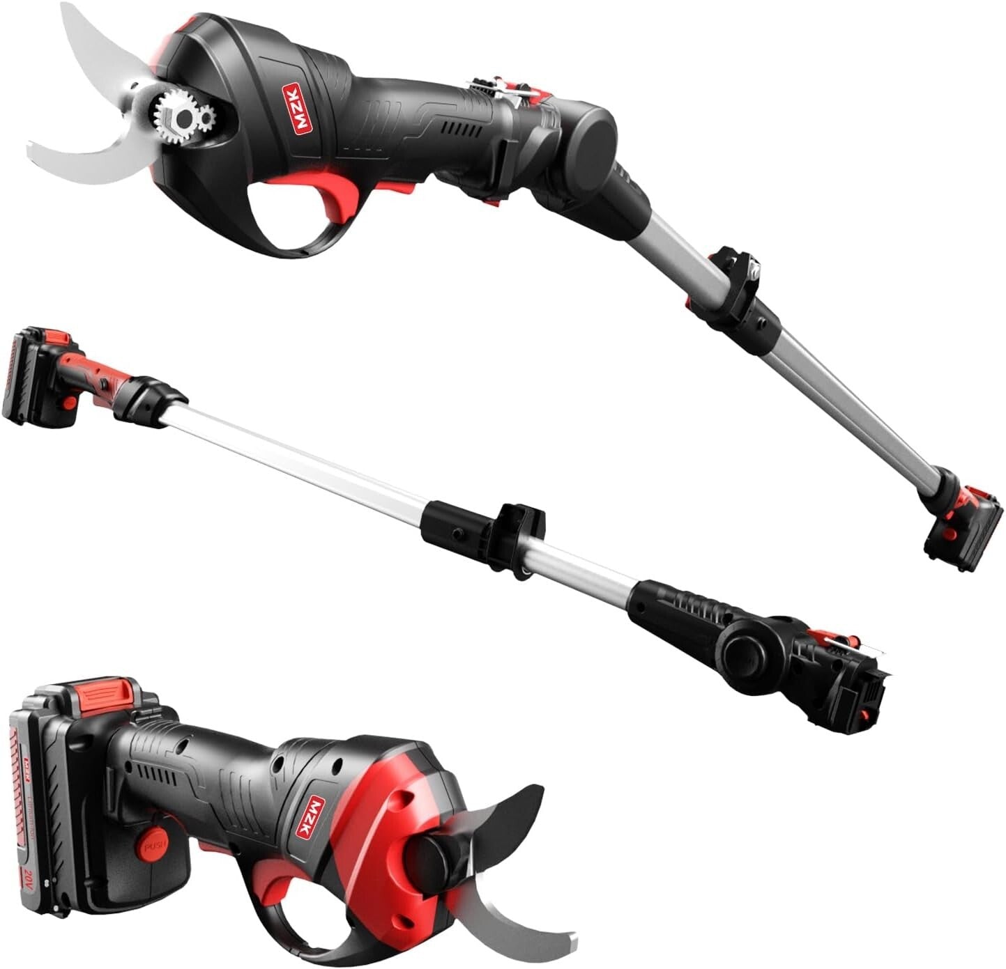 20V Cordless Electric Pole Pruning Shear - 12-ft Reach with Safety Features