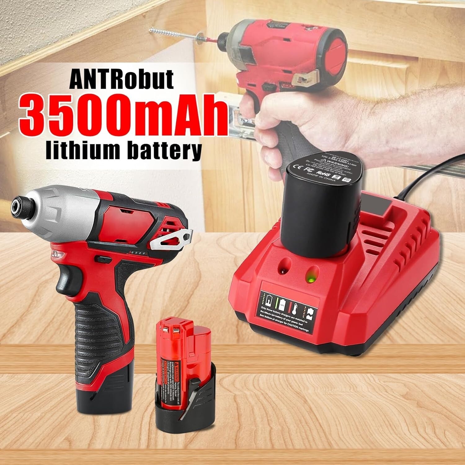 Milwaukee M12 Lithium Battery Starter Kit: 2x 3500mAh Batteries + Fast Charger