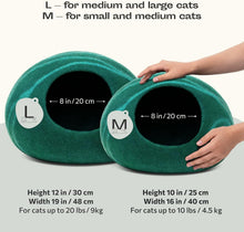 Load image into Gallery viewer, Sleek Dual-Use Cat Cave - 100% Wool Hideaway and Sleep Space for Indoor Cats
