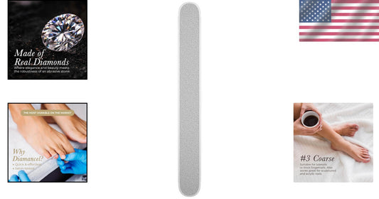 Durable Diamond Toenail & Fingernail File - Coarse Grit for Easy Grooming