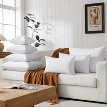 Load image into Gallery viewer, Luxurious Down Feather Pillow Inserts 28x28 - Set of 2 Cotton Cover Essentials