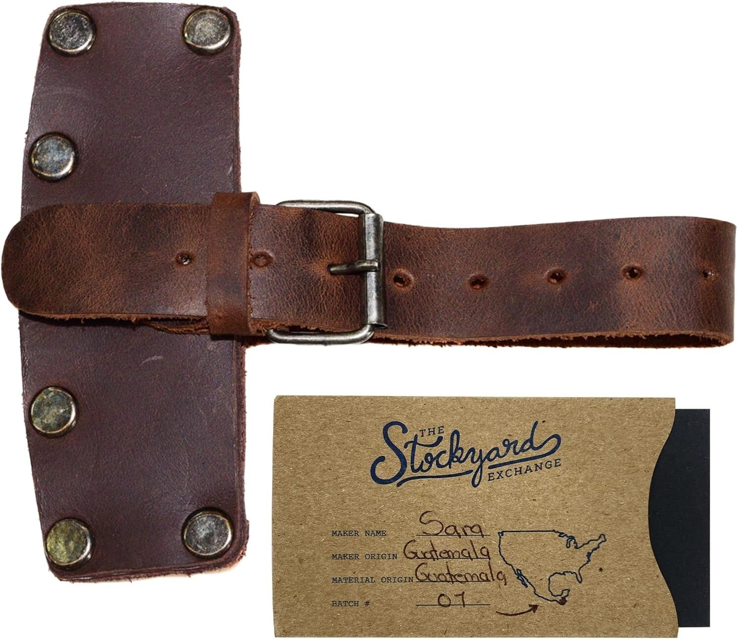 Handmade Full Grain Leather Hatchet Sheath with Adjustable Strap - Rustic Charm