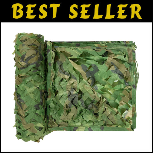 Custom Woodland Camo Netting 16.5x20ft - Lightweight for Hunting & Camping