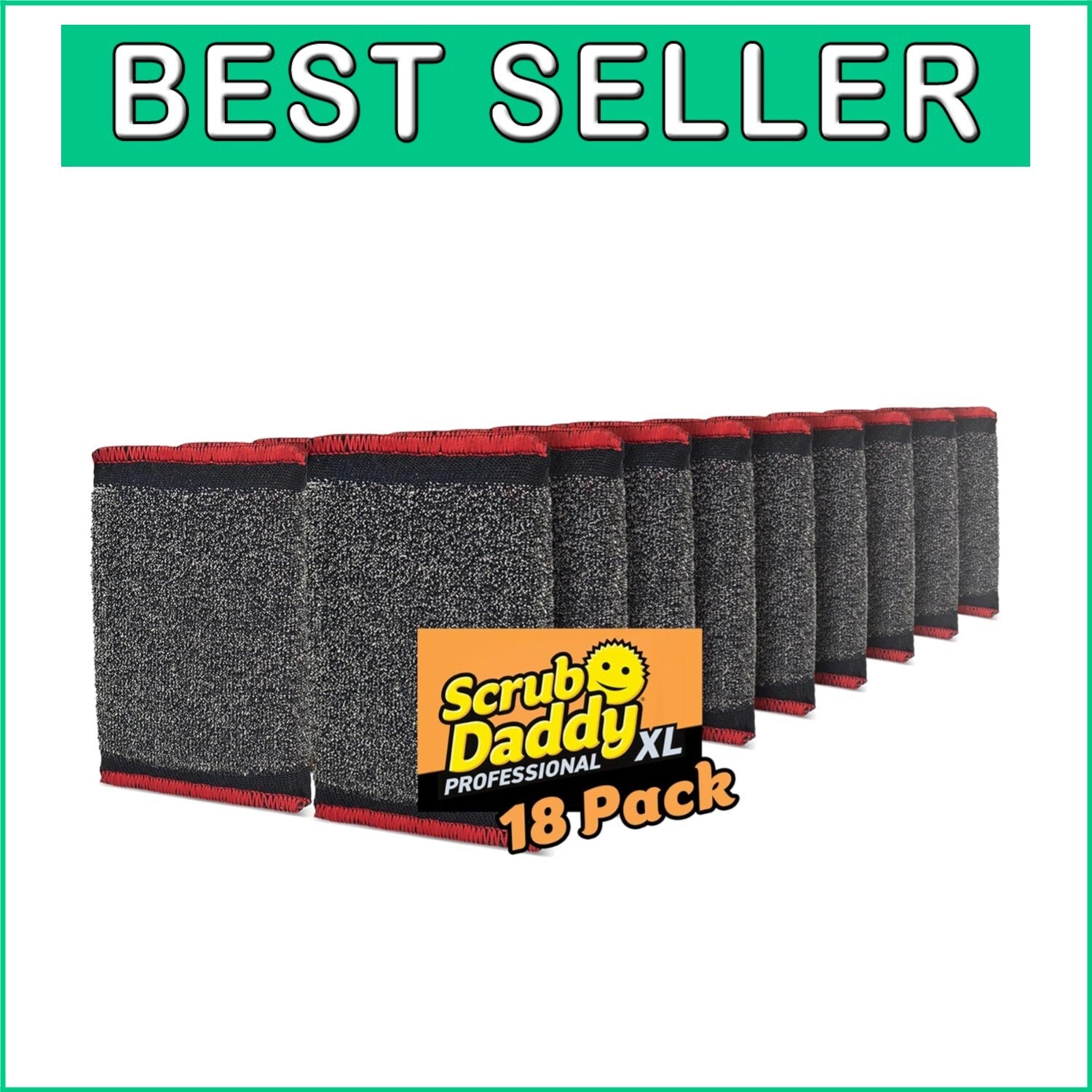 18-Pack Scour Daddy XL - Extra Large Steel Dish Scrubber for Tough Cleaning