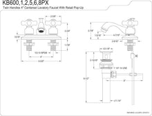 Load image into Gallery viewer, Elegant Centerset Lavatory Faucet in Brushed Nickel - Dual Handle Design
