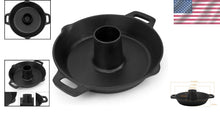 Load image into Gallery viewer, Universal Cast Iron Vertical Chicken Roaster with Roasting Pan – 11' Diameter