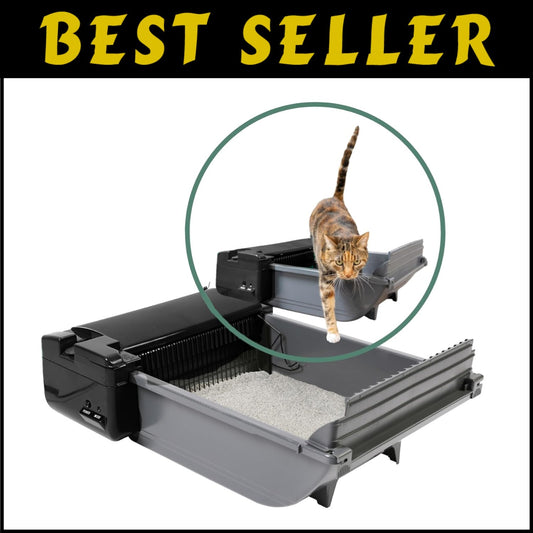 Effortless Self-Cleaning Cat Litter Box - Quiet, Compact & for 2 Cats (6-16 lbs)