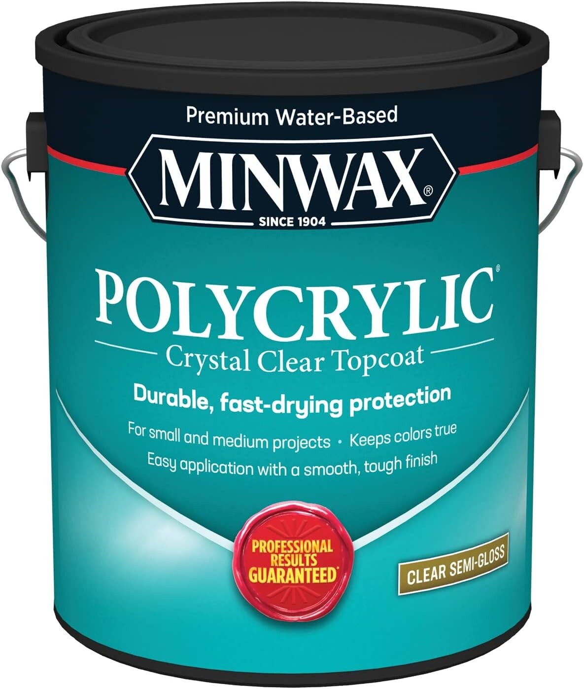 1 Gal Semi-Gloss Water-Based Wood Finish - Protects Against Scratches & Scuffs