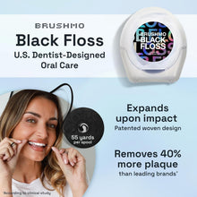 Load image into Gallery viewer, Black Floss: Expanding Mint Dental Floss for Superior Plaque Removal - 275 Yards