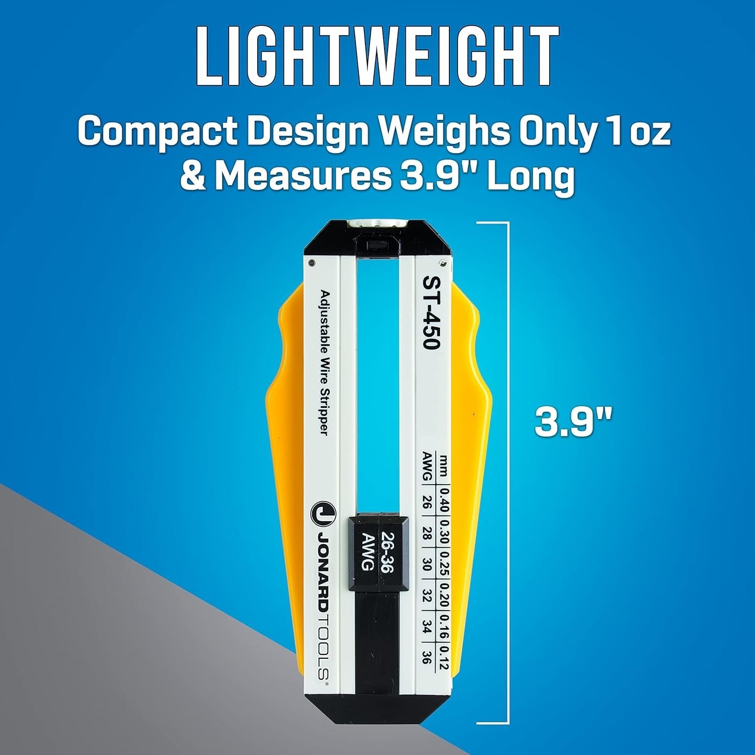 Compact and Lightweight Adjustable Wire Stripper for 26-36 AWG Applications