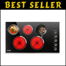 Load image into Gallery viewer, Versatile 36-Inch Electric Stove - 5 Burner Knob Control for Culinary Precision