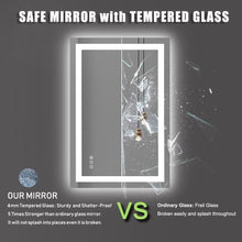 Load image into Gallery viewer, Stepless Dimmable Frontlit &amp; Backlit Bathroom Mirror - Unframed, Shatterproof