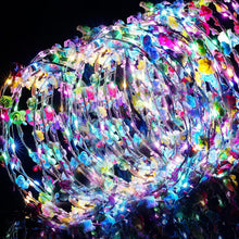 Load image into Gallery viewer, Festive Luminous Flower Crowns - 64 Durable Headbands for All Celebrations