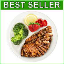 Load image into Gallery viewer, Sturdy 10-Inch BPA Free Dinner Plates - Reusable 3-Compartment Trays for Events