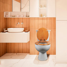 Load image into Gallery viewer, Quick-Release Elongated Toilet Seat in Eco-Friendly Wood - Elevate Your Bathroom