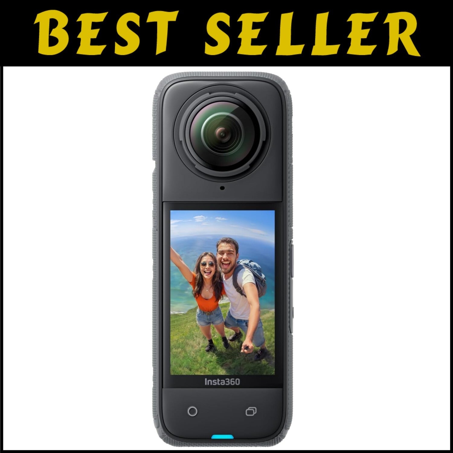 Compact 8K 360 Camera with Gorilla Glass Touchscreen & AI Editing - Rugged Build