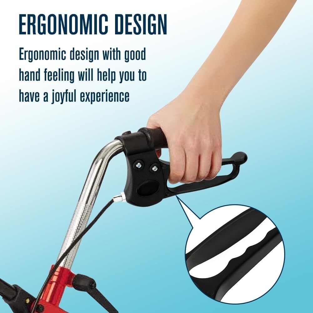 2 Pack High-Quality Hand Brake Assembly for Rollator & Walker Safety