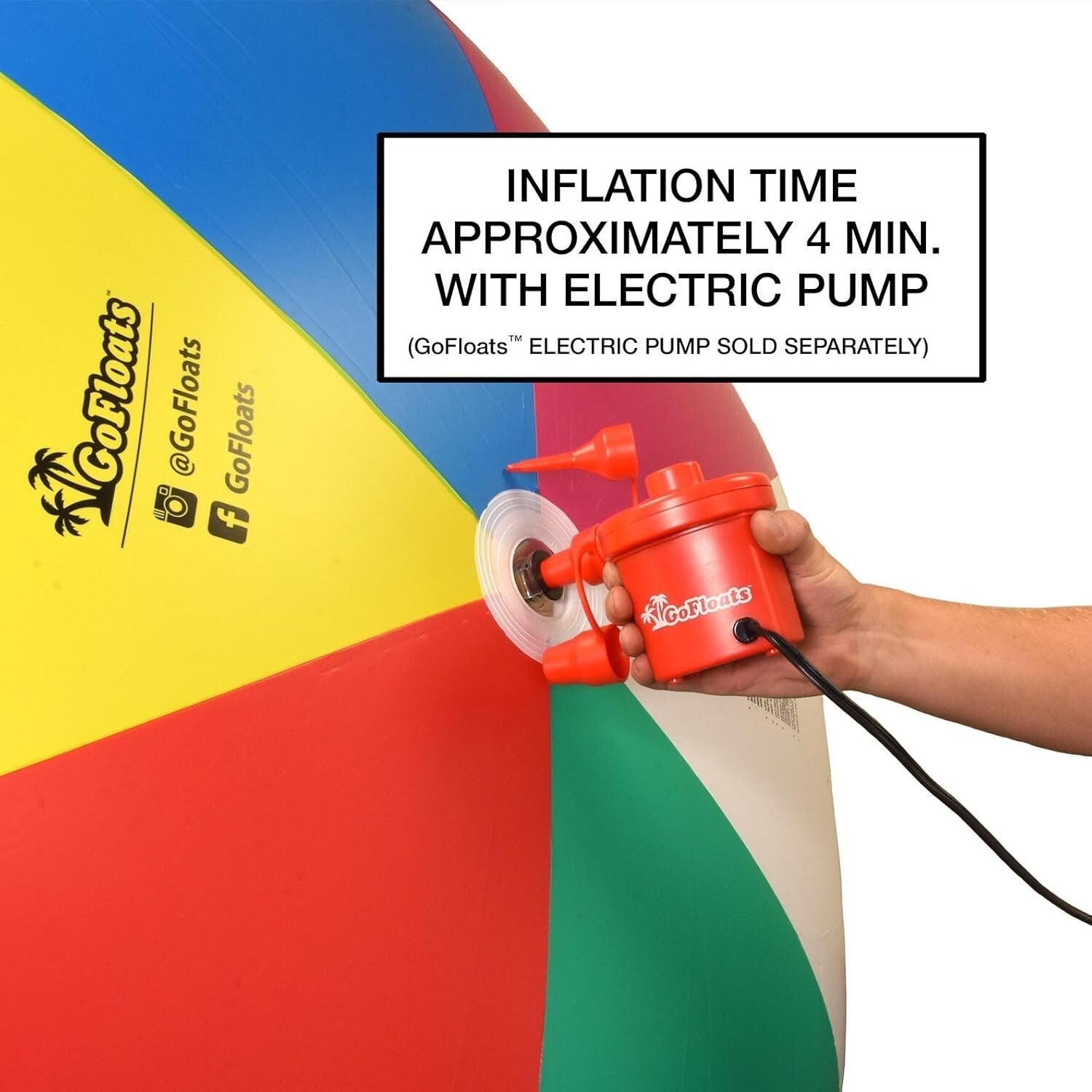 Durable 6 ft Inflatable Beach Ball with Repair Kit - Water Play Essential