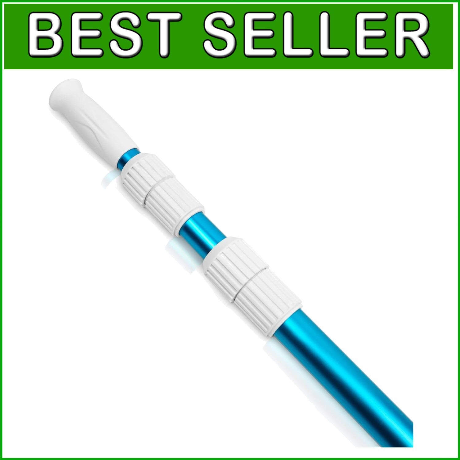 15ft Adjustable Telescopic Pool Pole - Heavy Duty Aluminum Cleaning Tool