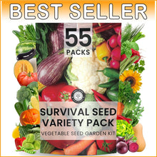 Load image into Gallery viewer, GMO-Free Survival Seed Vault: 55 Veggies, Herbs &amp; Fruits for Sustainable Living