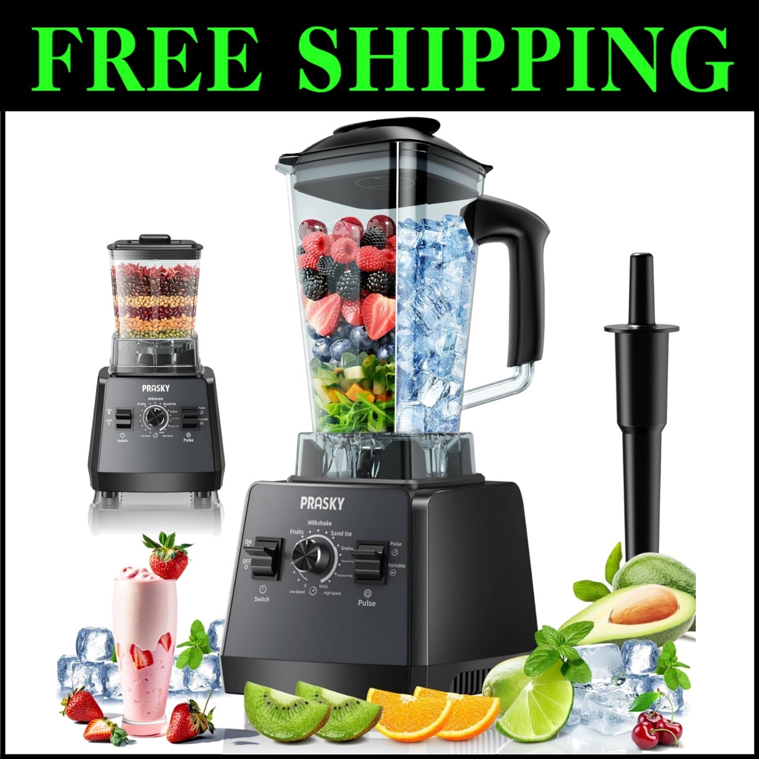 High-Performance Blender, 25000 RPM with Variable Speeds & BPA-Free Container