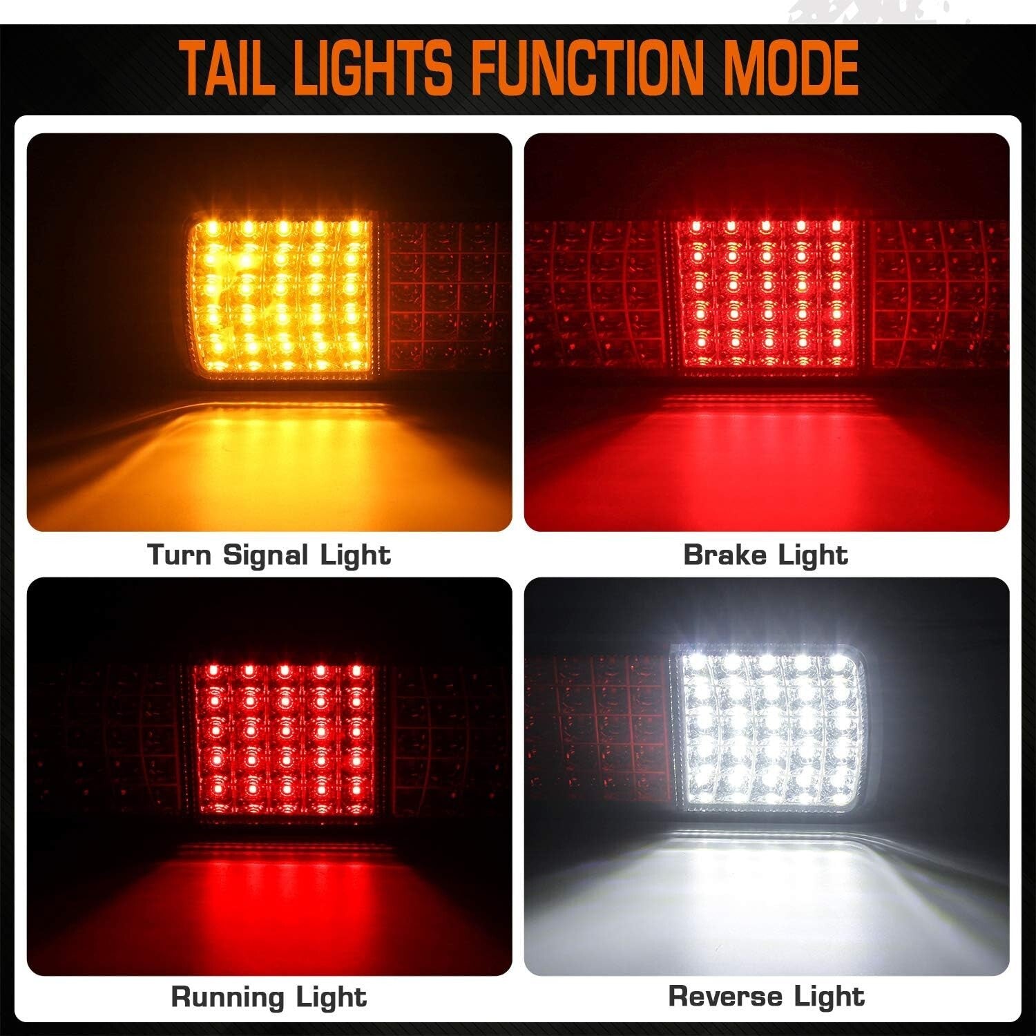 Durable 75 LED Tail Light Bar - Easy Installation, Waterproof for Trucks & Boats