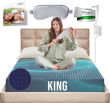 Load image into Gallery viewer, Premium King Fitted Sheet with 12% Silver &amp; 84% Organic Cotton for Better Sleep
