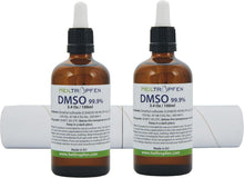 Load image into Gallery viewer, High-Purity 99.9% DMSO Liquid - Set of Two Amber Glass Bottles (2x 100ml)