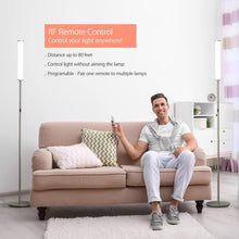 Load image into Gallery viewer, Contemporary Adjustable LED Floor Lamp - Remote Controlled Dimming &amp; Temperature